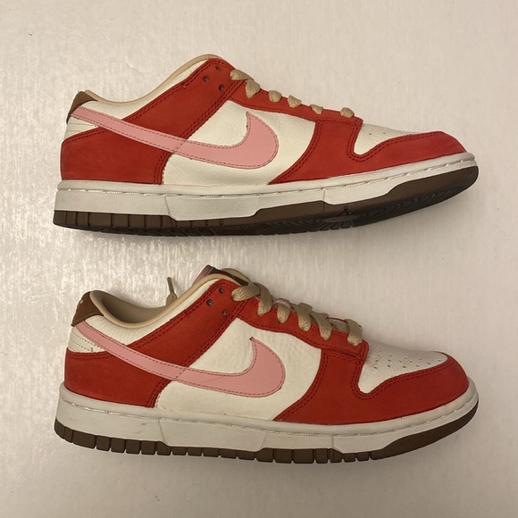 NIKE Women’s Dunk Low Premium “ Bacon” FB7910-600 Leather Sneakers Size 6.5 - Picture 8 of 11